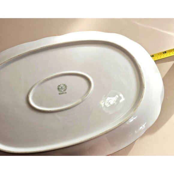 Bavaria Regency Oval Platter 14" scallop edge gold trim Germany vtg Winterling S - Picture 5 of 9